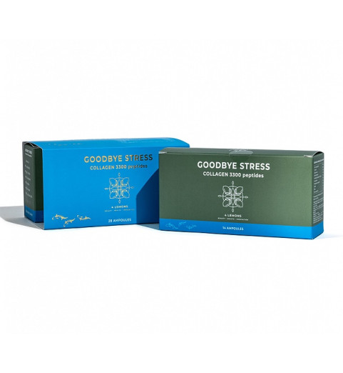 4 Lemons Goodbye Stress Collagen 3300 Peptides / Питьевой коллаген Goodbye Stress, 28 бутылочек