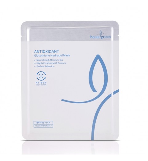 BeauuGreen Antioxidant Glutathione Hydrogel Mask / Гидрогелевая маска с антиоксидантным эффектом, 5 шт.