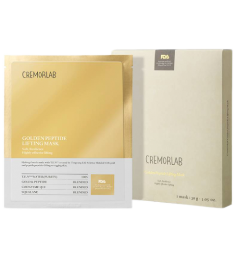 Cremorlab (Креморлаб) Gold Peptide Lifting Mask / Лифтинг маска с золотом и пептидами, 5 шт по 30 мл