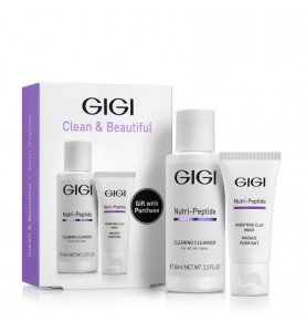 GIGI (ДжиДжи) Nutri-Peptide Clean and Beautiful / Дорожный набор для идеально чистой кожи, 75 мл