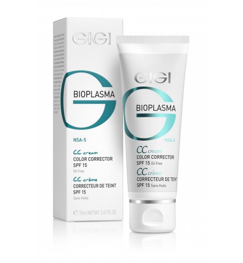 Gigi (ДжиДжи) Bioplazma CC Cream / Крем для коррекции цвета кожи с SPF 15, 75 мл