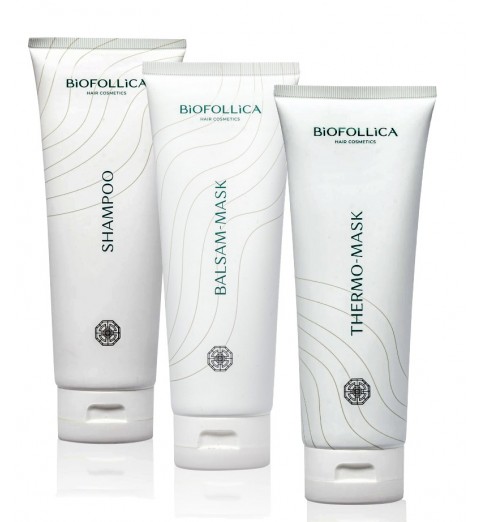 Biofollica (Биофолика) Набор от выпадения волос ( шампунь, бальзам-маска и термомаска), 3*250 мл