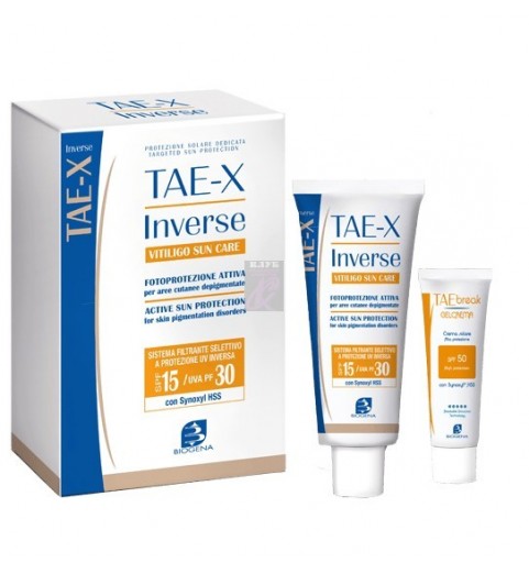 Biogena Tae-X Inverse Vitiligo Sun Care / Крем солнцезащитный для кожи с витилиго, 50+10(тестер) мл