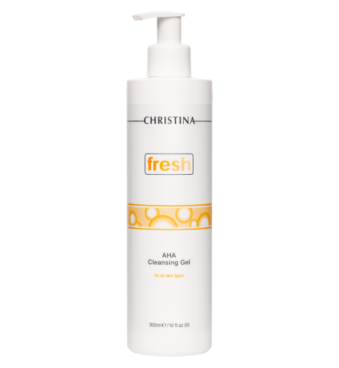 Christina (Кристина) Fresh AHA Cleansing Gel for all skin types, pH 2,6-3,6 / Очищающий гель с фруктовыми кислотами для всех типов кожи, 300 мл
