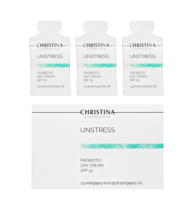 Christina (Кристина) Unstress-Probiotic day cream SPF15 / Дневной крем с пробиотическим действием SPF15 в саше, 30 шт по 1,5 мл