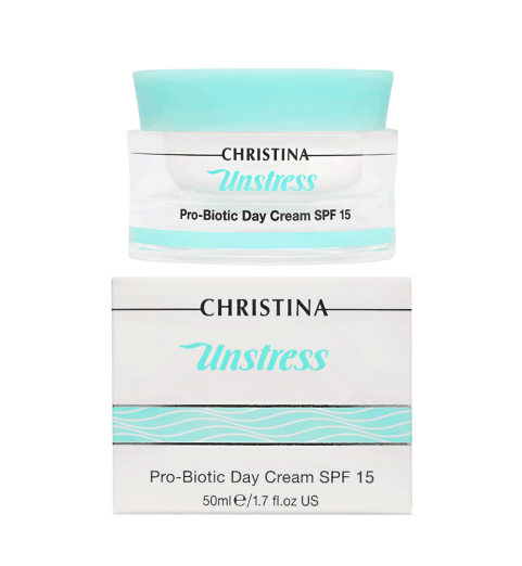 Christina (Кристина) Unstress Probiotic Day Cream SPF 15 / Дневной крем с пробиотическим действием SPF 15, 50 мл