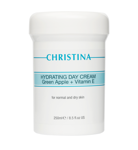 Christina (Кристина) Hydrating Day Cream Green Apple + Vitamin E for normal and dry skin / Увлажняющий дневной крем с витамином Е для нормальной и сухой кожи «Зеленое яблоко», 250 мл