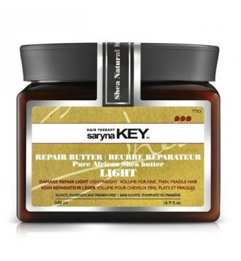 Saryna Key (Сарина Кей) Damage Repair Light Pure African Shea Butter / Восстанавливающая маска с Африканским маслом Ши для тонких и повреждённых волос, 300 мл