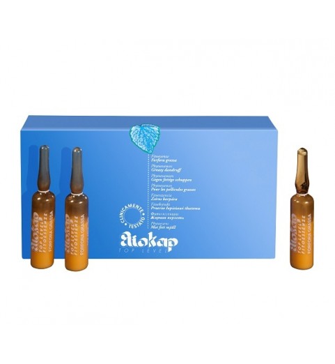 Eliokap Top Level Fitoessence Forfora Grasso / Фитоэссенция для лечения жирной перхоти, 6 ампул по 4 мл