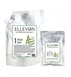 Ellevon (Эллевон) Aloe Premium Modeling Mask / Премиум Альгинатная маска с алоэ (гель + коллаген), 1000 мл +100 мл
