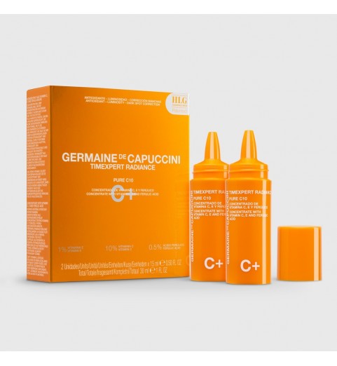 Germaine de Capuccini Набор: TimExpert Radiance C+ Pure Vitamin C Antioxidant Facial Concentrate / Эмульсия Pure C10 антиоксидантная концентрированная с витаминами С, E и феруловой кислотой, 2*15 мл