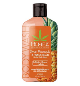 Hempz Sweet Pineapple & Honey Melon Herbal Body Wash / Гель для душа Ананас и Медовая Дыня, 500 мл