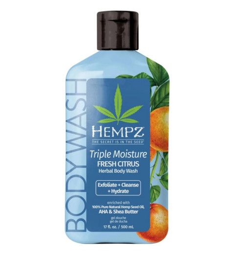 Hempz Triple Moisture Fresh Citrus Herbal Body Wash / Гель для душа Тройное увлажнение, 500 мл Hempz Triple Moisture Fresh Citrus Herbal Body Wash / Гель для душа Тройное увлажнение, 500 мл