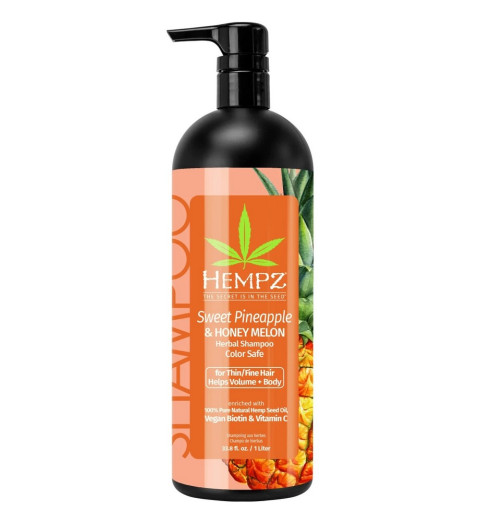 Hempz Sweet Pineapple & Honey Melon Herbal Volumizing Shampoo / Шампунь Ананас и Медовая Дыня для придания объёма, 1000 мл