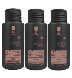 Honma Tokyo Набор для выпрямления волос Coffee Premium, 3*100 мл