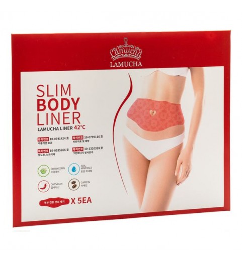 Lamucha Slim Body Liner / Маска для живота для борьбы с жировыми отложениями, 5 шт.