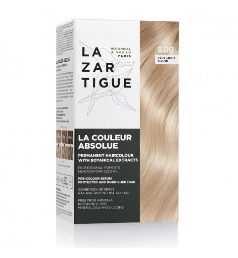 Lazartigue Couleur Absolue - Very Light Blond 9.00 / Краска для волос перманентная безаммиачная - Очень светлый блондин 9.00, набор