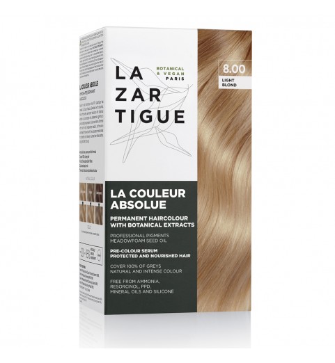 Lazartigue Couleur Absolue - Light Blond 8.00 / Краска для волос перманентная безаммиачная - Светлый блондин 8.00, набор