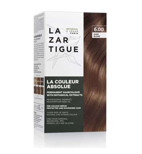 Lazartigue Couleur Absolue - Dark Blond 6.00 / Краска для волос перманентная безаммиачная - Тёмный блондин 6.00 , набор