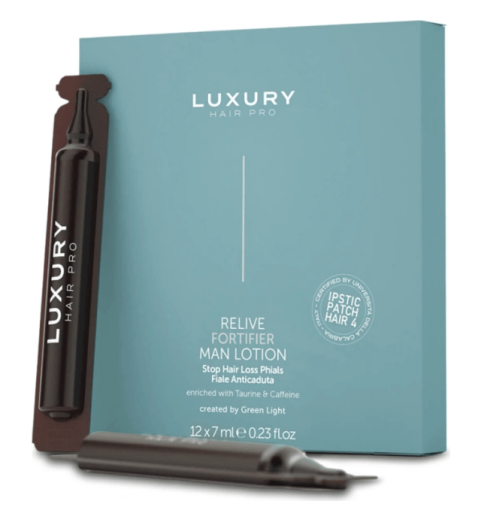 Luxury Hair Pro Relive Fortifier Men Lotion Stop Hair Loss Phials / Лосьон против выпадения волос для мужчин, 12*7 мл Luxury Hair Pro Relive Fortifier Men Lotion Stop Hair Loss Phials / Лосьон против выпадения волос для мужчин, 12*7 мл