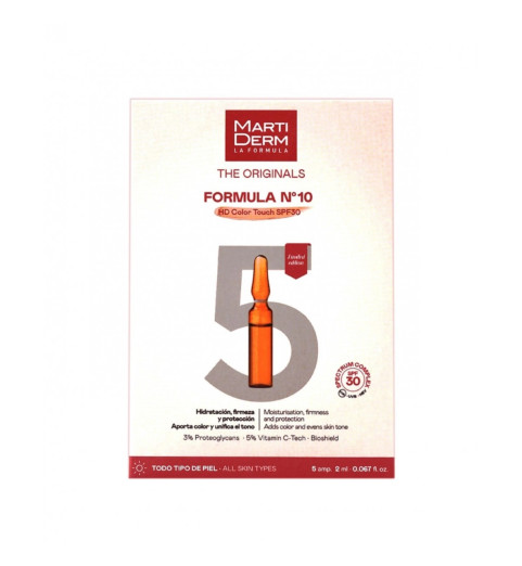 Martiderm The Originals Formula Nº10 HD Color Touch SPF30 / Ампулы Формула Nº10 HD Color Touch SPF30, 5x2 мл