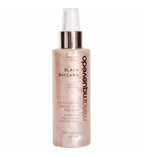 Miriam Quevedo Black Baccara Hair Texturizing Wave Mist With Rose Gold / Текстурирующий мист для волос с 23К розовым золотом и розой, 150 мл Miriam Quevedo Black Baccara Hair Texturizing Wave Mist With Rose Gold / Текстурирующий мист для волос с 23К розовым золотом и розой, 150 мл