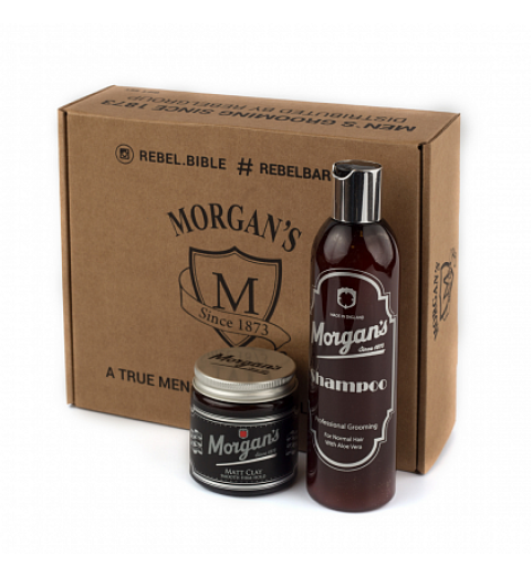 Подарочный набор Morgans (шампунь + глина с кератином для укладки)