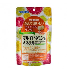 Orihiro (Орихиро) БАД "Мультивитамины и минералы со вкусом тропических фруктов", 120 таблеток