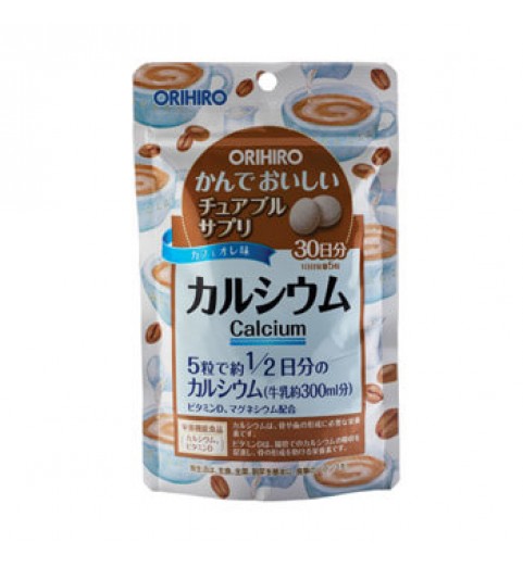 Orihiro (Орихиро) БАД "Кальций с витамином D со вкусом кофе", 150 таблеток