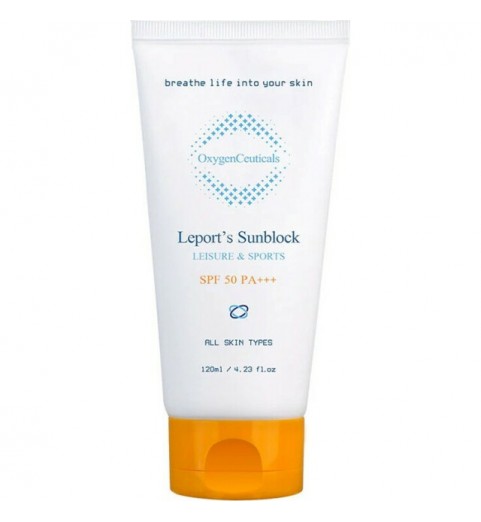 OxygenCeuticals Leport's Sunblock SPF50 PA+++ / Солнцезащитный водостойкий крем SPF50 PA+++ с кислородом, 120 мл