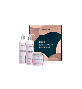 Prodiva Color Care Set / Праздничный набор: "ЗАЩИТА ЦВЕТА" (шампунь+кондиционер+маска), 250 мл+250 мл+100 мл Prodiva Color Care Set / Праздничный набор: "ЗАЩИТА ЦВЕТА" (шампунь+кондиционер+маска), 250 мл+250 мл+100 мл