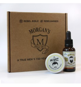 Morgans Подарочный набор масло для бороды, 30 мл + крем для бороды и усов, 30 мл