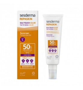 Sesderma Repaskin Silk Touch Colour Facial Sunscreen SPF 50 / Средство солнцезащитное с нежностью шелка с тонирующим эффектом для лица SPF 50, 50 мл