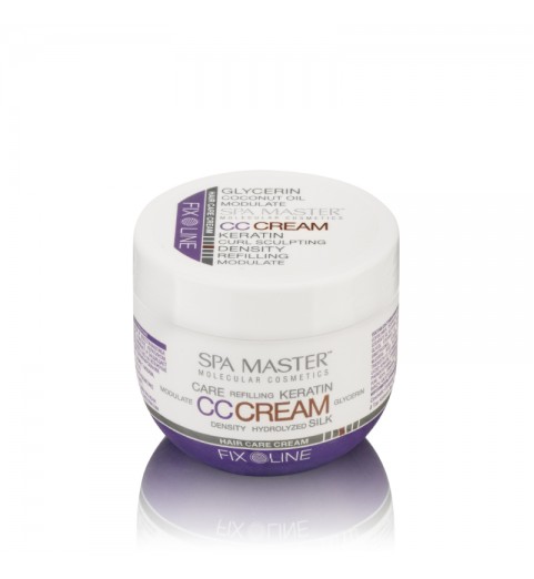 Spa Master Hair CC Cream - Keratin Care Cream / Уплотняющий крем для волос средней фиксации с кератином и кокосовым маслом, 100 мл