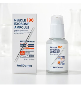 Wellderma Needle 100 Exosome Ampoule / Сыворотка с экзосомами и микроиглами-спикулами, 30 мл