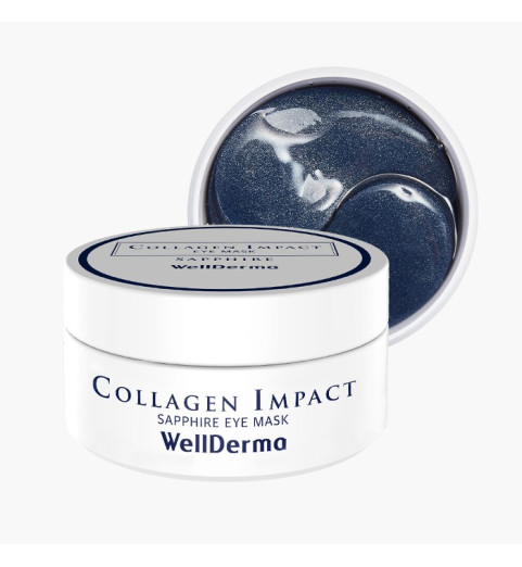 WellDerma Сollagen Impack Sapphire Eye Mask / Гидрогелиевые патчи для глаз с коллагеном, 60шт (100г)